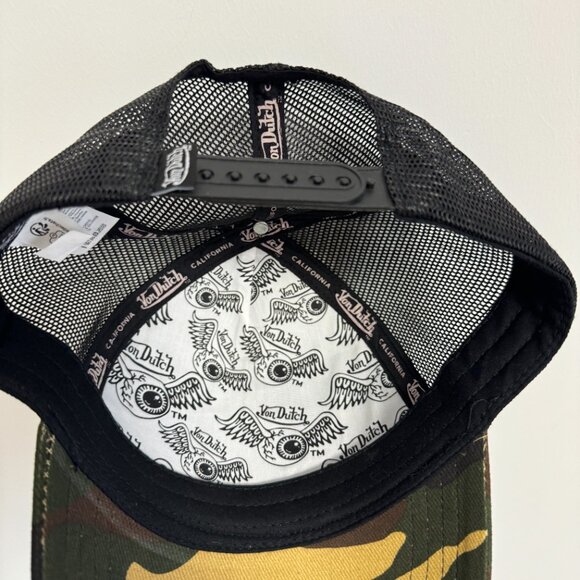 Von Dutch Rambo Brown Camo Trucker Hat Seen on Travis Scott - Picture 5 of 5